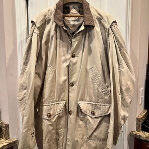 Fieldmaster Tan Beige Brown 100% Cotton Barn Jacket Coat Sz XLT